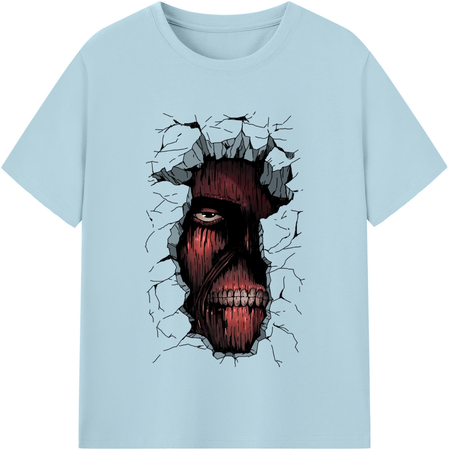 （画像用） 進撃の巨人 Attack on Titan 綿100％半袖Tシャツ（フロントプリント）